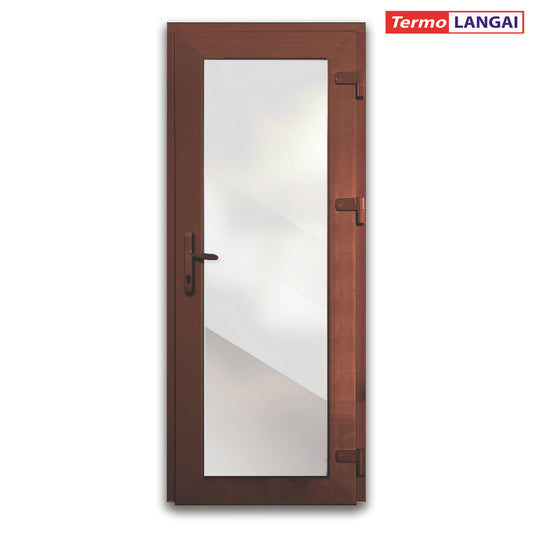 PVC durys iš sandėlio – pilnas stiklas