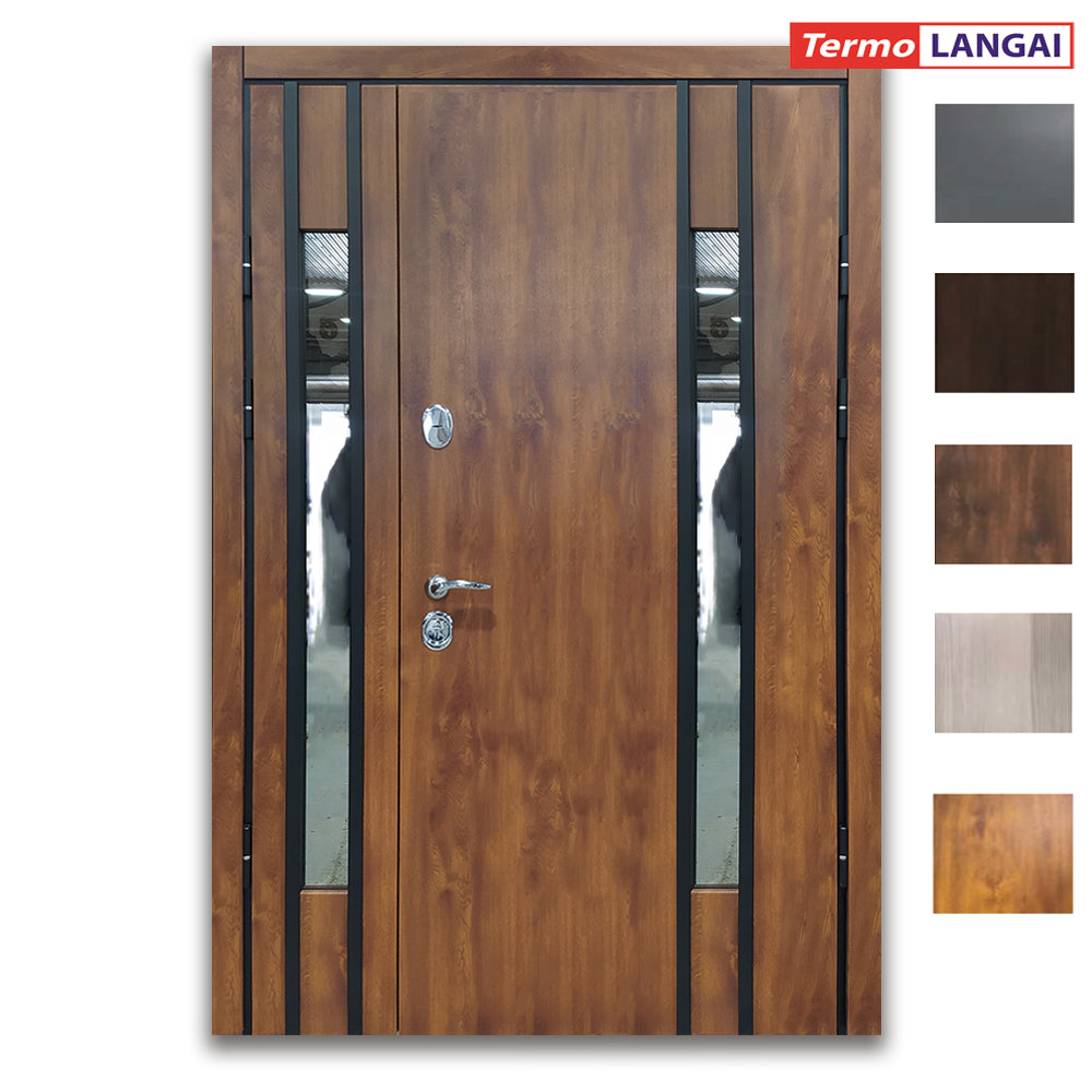 Thermo Steel 22-16 Armoured External Door – Framed Double Glazing