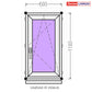 uPVC Window from Stock 600 × 1100 mm