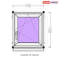 uPVC Window from Stock 700 × 800 mm