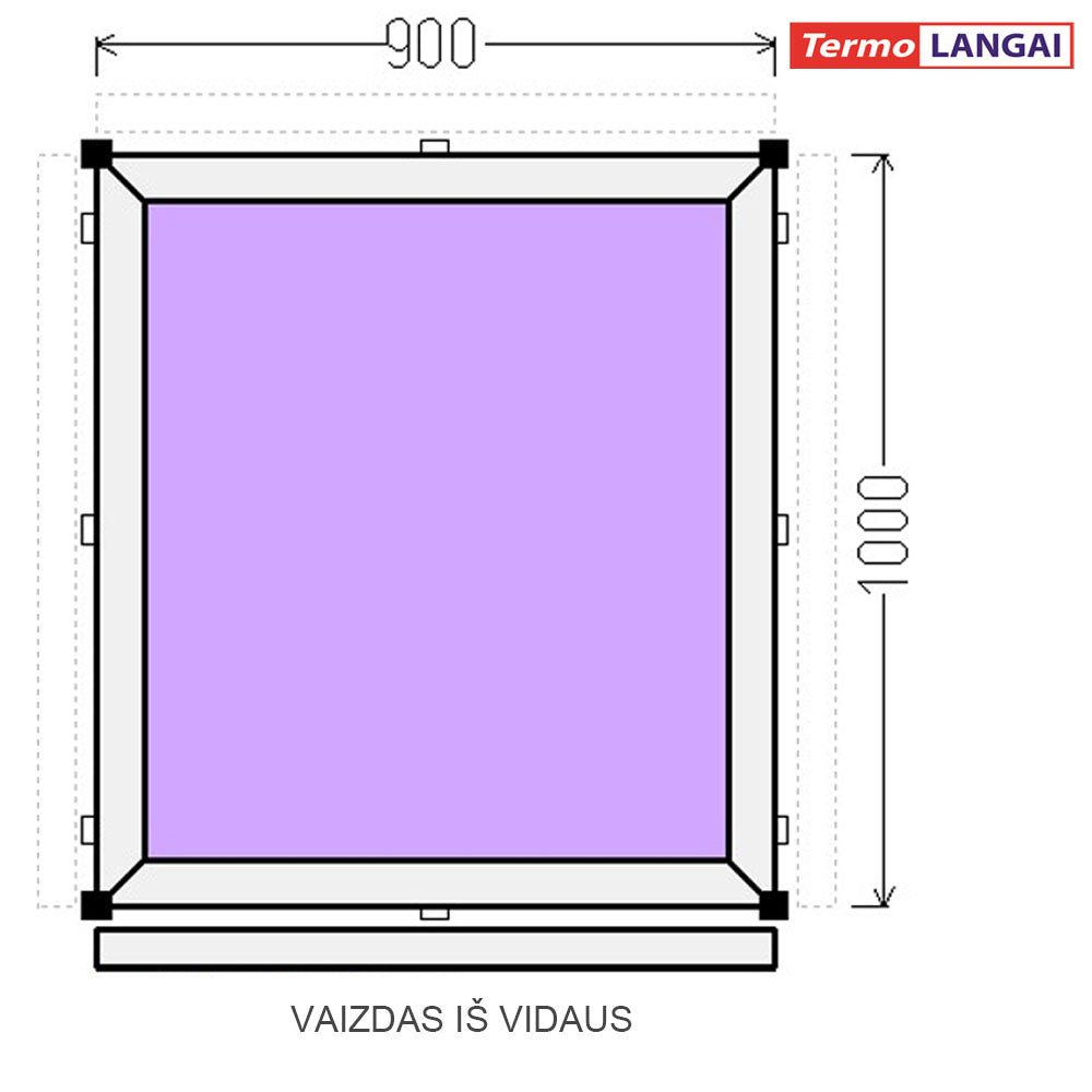 uPVC Window from Stock 900 × 1000 mm