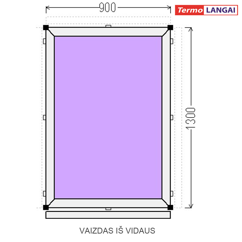 PVC langas iš sandėlio 900 x 1300