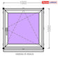 uPVC Window from Stock 1000 × 1000 mm