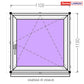 PVC langas iš sandėlio 1100 x 1100