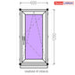 PVC langas iš sandėlio 600 x 1200