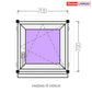 uPVC Window from Stock 700 × 700 mm