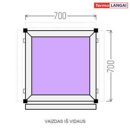 uPVC Window from Stock 700 × 700 mm