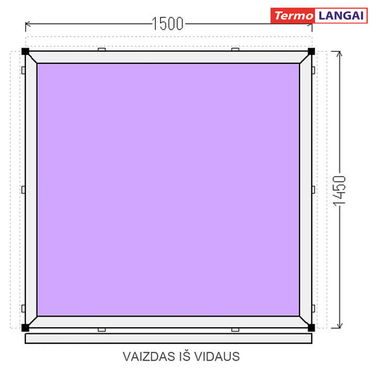 uPVC Window from Stock 1500 × 1450 mm