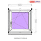 PVC langas iš sandėlio 800 x 800