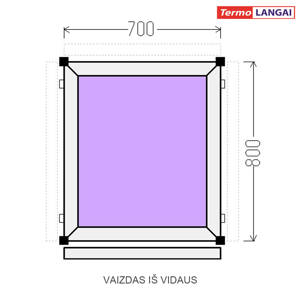 uPVC Window from Stock 700 × 800 mm