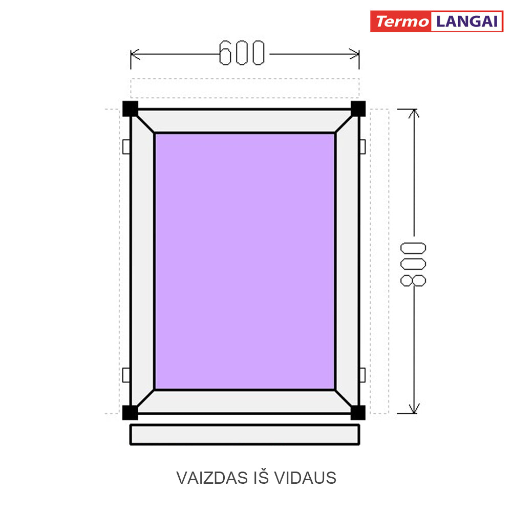 uPVC Window from Stock 600 × 800 mm