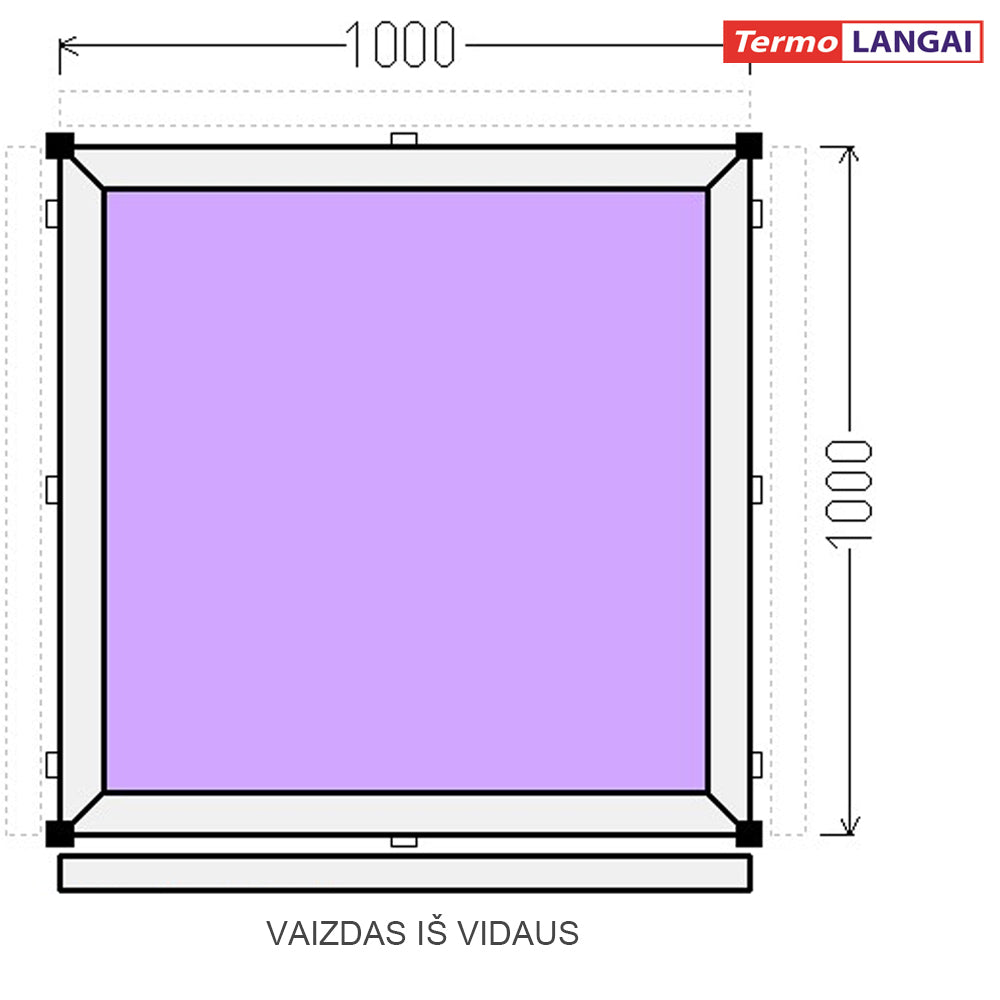 uPVC Window from Stock 1000 × 1000 mm