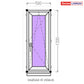 uPVC Window from Stock 500 × 1300 mm