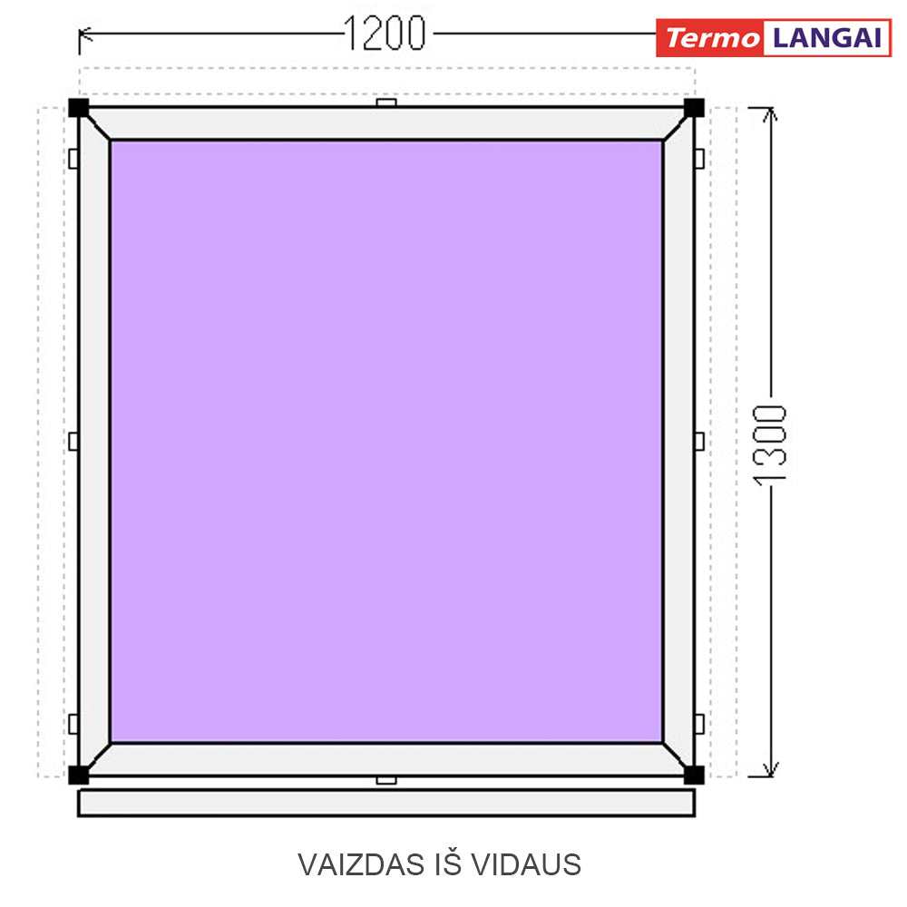 uPVC Window from Stock 1200 × 1300 mm