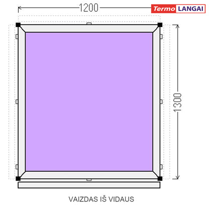 uPVC Window from Stock 1200 × 1300 mm